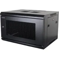 Toten 19 veggskap 6U 600x450 perforert dør svart