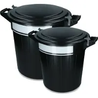 Vplast Søppelbøtte Oregon Storage bucket 80 l sort, lokk, lås og merkelapp 1 stk