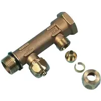 Uponor manifold male female thread pex wtr dr 3/4mt/ft 2x15 c/c50mm