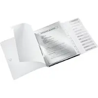Leitz WOW - Klassifikasjonsmappe - 12 rom - 12 deler - bokryggbredde: 17 mm - for A4 (210 x 297 mm) - kapasitet: 200 ark - med fliker - svart