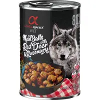 Alpha Spirit Dog Meatballs 6 x 400 g – Rød hjort og rosmarin