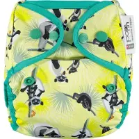 CLOSE CABOO bleieomslag/flergangsbleie Pop-in AIO Lemur med trykk 4,5–16 kg (1 stk.)