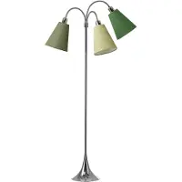 Nielsen Light Gulvlampe Trafik m/afb. på arme - Krom - uten skjermer