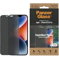 PanzerGlass | Privacy Edition- Skærmbeskytter for mobiltelefon - Edge-to-Edge passform - rammefarve sort | Apple iPhone 13/13 Pro/14