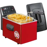Fritel Turbo SF 4153 frityrkoker 2200 W 3 liter, svart/rød/grå