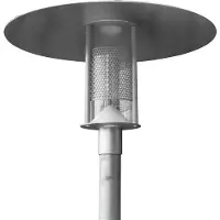 SOLAR PLUS DeKanon parkarmatur til mast med Ø60 mm. Galvanisert. Philips LED 28 W, 3000 K, 1617 lm. Klasse II med 3,5 m kabel, 230 V. IP44. IK10.