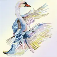 Diamond Dotz 51 x 51 cm - Svane yndefuld landing