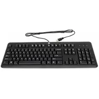 HP 672647-333, Full-size (100%), Koblet med ledninger (ikke trådløs), USB, Mekanisk nøkkelbryter, Sort (Dutch layout)