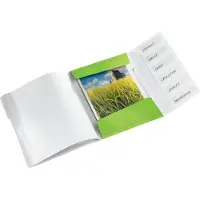 Leitz WOW - Klassifikasjonsmappe - 6 rom - 6 deler - bokryggbredde: 17 mm - for A4 (210 x 297 mm) - kapasitet: 200 ark - med fliker - grønn