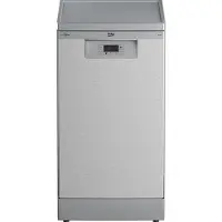 Beko BDFS15020X, Frittstående, Slimline (45 cm), Sølv, Sølv, Knapper, LED