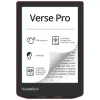 Pocketbook Verse PRO - eBook-leser - Linux 3.10.65 - 16 GB - 6 16 grånivåer (4-bts) E Ink Carta (1072 x 1448) - berøringsskjerm - Bluetooth, Wi-Fi - rød