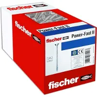 Fischer 670083, Skru, Zink, Tre, Generell nytte, Full tråd, Flathode
