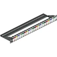 Leviton Brand-Rex MMCPNLX24SIJ2DCI, Innleggspanel, Sort, 1U, 48,3 cm (19), 670 g, 1 stykker