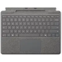 Microsoft Surface Pro Keyboard - Tastatur - med styrepute, akselerometer, lagrings- og ladebakke for Surface Slim Pen 2 - QWERTY - Nordisk - platina - for Surface Pro 8, Pro 8 for Business,