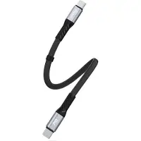 Dudao L10C Power Delivery USB-C-kabel - 100W hurtiglading, 0.23m - Svart