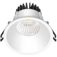 Nordtronic Downlight Velia LED 10,9W 3000K, 740 lm, 230V rund, hvid