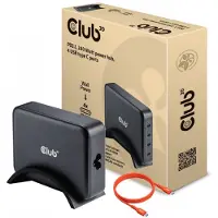Club 3D - Strømadapter - GaN-teknologi - 240 watt - PD 3.1/PPS - 4 utgangskontakter (USB-C)
