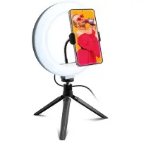 SBS TESELFIERINGCLIP, LED, Sort, Hvit, USB, 5 V, 20 cm, 200 mm