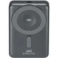 Rivacase VA2608 powerbank 10000 mAh 38,5 W trådløs lading, svart/grå