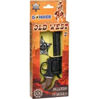 Gonher cowboy-revolver med merke - 239856