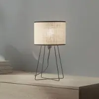 Duolla Trixi bordlampe med trådramme brun/svart, stoff
