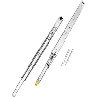 Vevor 1 par fullt uttrekkbare skuffeskinner 16 18 20 24 30 35 37,4 59 24 32 36 40 48 60 tommer, 250 lbs lastekapasitet, enkeltlåsende skuffeskinner, kulelager med låsbar sidemontert skuffeskinne