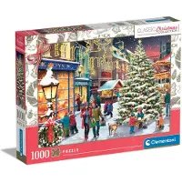 Clementoni HQC puslespill 1000 brikker Julelandsby 81503