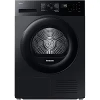Samsung DV90DG52A0ABLE, Frittstående, Frontmatet, Varme pumpe, Svart, Rotasjon, Riktig/Høyre