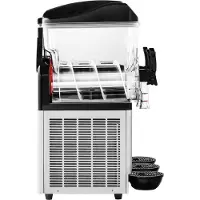 Vevor Kommersiell Frossen Drikkemaskin, 15Lx3 Trippeltank Slushmaskin, 180 Kopper Rustfritt Stål Margarita Smoothie Frossen Drikkemaskin, Slushmaskin for Hjemmefester Restauranter Kaféer Barer