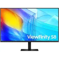 Samsung ViewFinity S8 S37D800EAU - S80D Series - LED-skjerm - 37 - 3840 x 2160 UHD @ 60 Hz - VA - 350 cd/m² - 3000:1 - HDR10 - 5 ms - HDMI, DisplayPort - svart