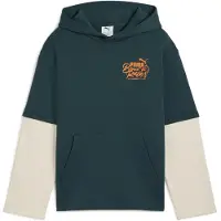 Puma MID90s Layered Hoodie Youth, Kids, Green Terrain, 11-12Y