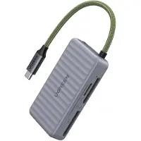 UGREEN kortleser USB-C CM868 2xSD/1xTF 170MB/s (grå)