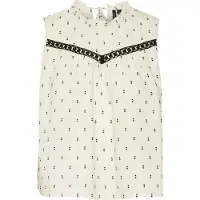 Vero Moda Lulu Dobby Ermeløs Bluse