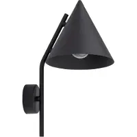 TK Lighting Vegglampe Cono, 1 lyskilde, svart, E27