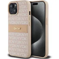 DKNY skinnveske med mono stripe og metalllogo for $ 0000010n 15 / 14 / 13 - rosa