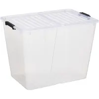 PLAST TEAM HOME BOX FLEX oppbevaringsboks 65 liter med sammenleggbart lokk, materiale: resirkulert PP, 1 stk (23040800)