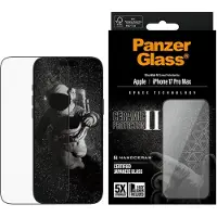 PanzerGlass iPhone 17 Pro Max Ceramic II Protection Ultra-Wide Fit EasyAligner Beskyttelsesglass - 9H - svart kant