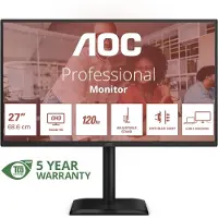 AOC 27" Q27E4CV - 2560x1440 (QHD) - 120Hz - IPS - 90W USB-C