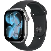Apple Watch Series 11 GPS 46mm Space Grey Aluminium Case with Black Sport Band - M/L