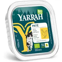 Yarrah BIO Paté 16 x 100 g - Økologisk kylling & økologisk timian