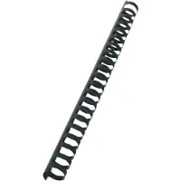 GBC CombBind - 22 mm - 21 ringer - A4 (210 x 297 mm) - 195 ark - svart - 100 stk plastbindekam - for P/N: 2101435, 4400399, IB271106, IB271717