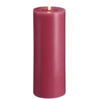 Moods & More LED-blokklys i vintage rose med smelte­effekt – Ø 7,4 cm x H 20 cm