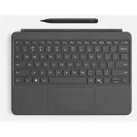 Microsoft Surface Pro Keyboard - 12-inch - tastatur - med styreplate, akselerometer - bakbelysning - magnetisk dokkingstasjon - skifergrå - 73% resirkulert trebasert fiberforbruker - med Slim Pen
