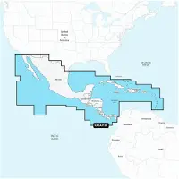 Garmin Nasa010r Mellom-amerika Og Karibia Navionics+ Sjøkart For Innland Og Kyst + Micro Sd/sd-kort