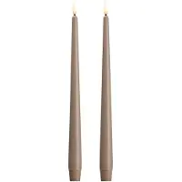 Moods & More LED-kronelys i sand Ø 2,3 cm x H 30 cm – 2 stk
