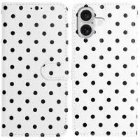 Mtp Products iPhone 16 lommebokveske med prikkmønster - hvit