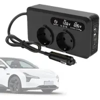Mtp Products 12 V DC til 220 V AC bilomformer 200W - svart