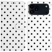 Mtp Products iPhone 17 Pro lommebokveske med prikkmønster - hvit
