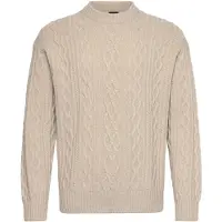 BOSS for man. 50548689 Kableto beige jumper (L), Casual, Polyester