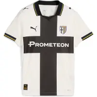 Puma Parma Calcio Home Jersey Youth, Clothing, Warm White/Black, 5-6Y